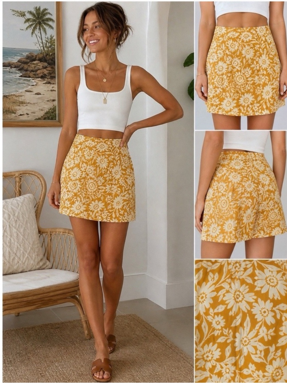 RipSkirt Hawaii adjustable wrap skirt - SaffronSun